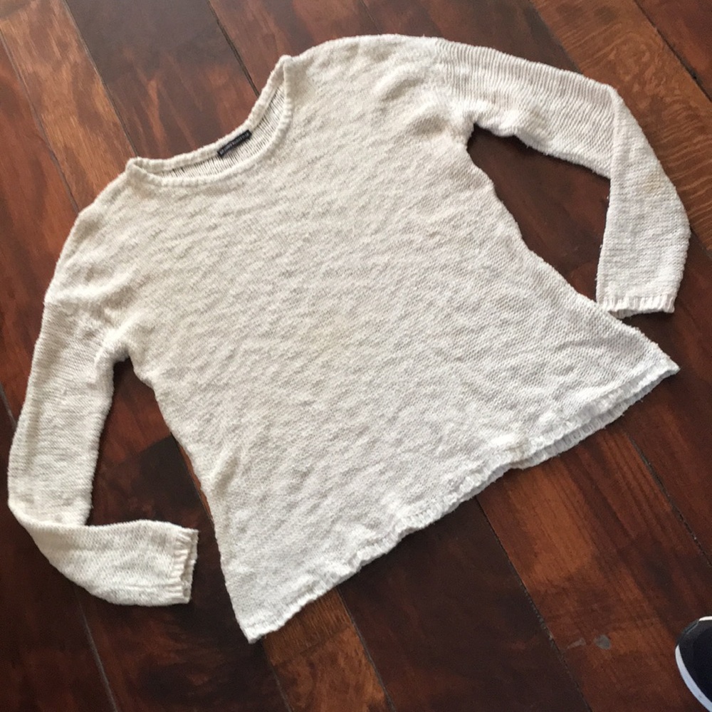 Brandy Melville fuzzy knitted cotton sweater - Picture 4 of 8